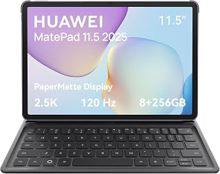Compare HUAWEI MatePad 11.5 2025 Tablet, 2.5K 120Hz PaperMatte Display That Visual Comfort, 8+256GB, 10 100 mAh Battery, 40W Supercharge, Detachable Keyboard at KSA Price