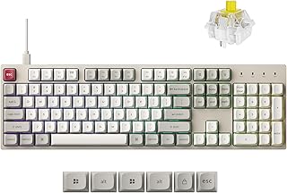 Compare Keychron C2 Pro Wired Mechanical Keyboard with 8K Hz Polling Rate, Full Size Custom RGB Backlit HotSwappable, NonShine Through PBT Keycaps Compatible with Mac Windows Linux at KSA Price