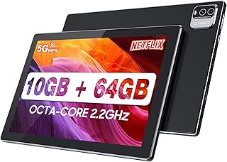 Compare YQSAVIOR Tablet,10.1" Android Tablet with MTK Octacore Processor 10GB （4GB+6GB Expand） RAM 64GB ROM+1TB Expandable Computer Tablets PC, IPS 1280 * 800 Screen, 2+8MP Dual Camera, WiFi, BT, Black at KSA Price