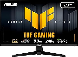 Compare ASUS TUF Gaming Monitor  VG279QM5A 27” FHD 1920x1080 Fast IPS 240Hz 0.3ms ELMB Sync, GSYNC & FreeSync Premium, 99% sRGB, Speakers, DisplayWidget Center, Gaming AI, 3Y Warranty at KSA Price