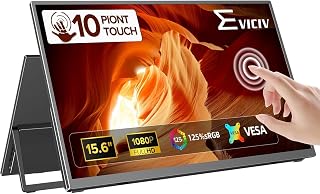 EVICIV Portable Monitor Touchscreen 15.6" 1080P,…