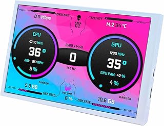 Compare VSDISPLAY 8 inch 1280x800 mini IPS LCD Monitor,Replace for 120mm Fan on PC Case, for DIY CPU GPU Temperature Computer Screen at KSA Price