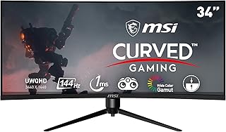 Compare MSI Optix MAG342CQR 1500R Curvature 21:9 Aspect Ratio Narrow Bezel 1ms 3440 x 1440 UWQHD 144Hz Refresh Rate TiltSwivelHeightPivot Adjustment 34" AMD Freesync Gaming Curved Monitor, Black at KSA Price