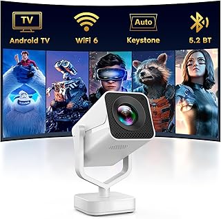 Mini Portable Projector with WiFi 6 and Bluetooth…