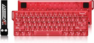Compare DAREU COOL60 8K Hz Rapid Trigger Magnetic Gaming Keyboard, 60% Wired Keyboard with Transparent Keycaps, 15 RGB Modes, 0.01 mm RT Accuracy, Adjustable Actuation, for PCMac Red at KSA Price
