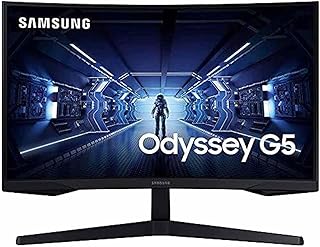 Compare Samsung 27Inch G5 Odyssey Gaming Monitor with 1000R Curved Screen,QHD,144Hz,1ms,FreeSync Premium,BlackLC27G55TQWMXUE at KSA Price