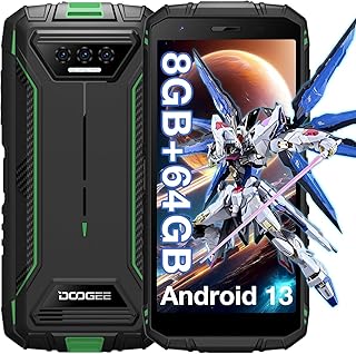 Compare DOOGEE S41T Rugged Smartphone 2024, 6300mAh battery, 8GB+64GB1TB expandable, Android 13 Mobile, triple 13 MP camera, 5.5inch HD+, IP68 IP69KNFCOTGGPS Green at KSA Price