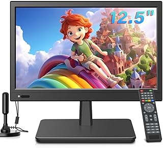 Compare 12.5inch TV,Small tv with freeview Digital t2 TunerHeadphone & HDMI & USB Ports and DC12V in,for Mini Bedroom,Kitchen,Caravan at KSA Price
