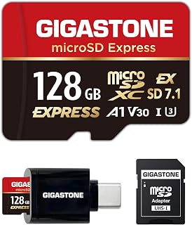 GIGASTONE 128GB microSD Express, MicroSDXC Express…