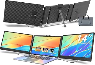 V2COM Laptop Screen Extender, 14" IPS Triple…