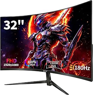 Compare ZZA  32" curved gaming monitor, 180Hz, 1080p FHD panel at KSA Price