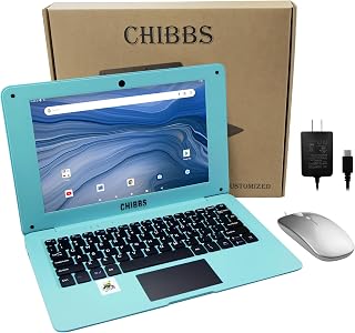 Compare CHIBBS Laptop Computer 10.1" Inch Kids Laptop Computer Powered by Android 12.0 Quad Core Processor 2+64gb ROMCamera Bluetooth 2*USB WiFi Blue at KSA Price