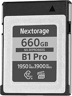 Compare Nextorage 660GB B1PRO – The “World’s Fastest” CFexpress Type B Memory Card with UltraFast VPG400 Performance 1950MBs Read & 1900MBs Write for 8K4KHigh Speed Continuous Shooting VideoCamera at KSA Price