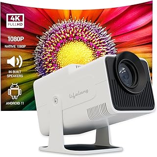 Compare Lifelong LightBeam Pro Smart Projector for Home, Native 1080p with 4K Support, 4500 Lumens, Android 11 with Builtin apps Netflix, Prime, Yotutube Rotatable Design, Speaker, WiFi, 150" Max Display at KSA Price