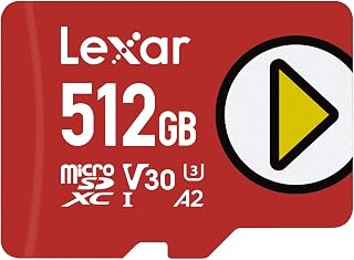 Lexar PLAY 512GB Micro SD Card, microSDXC UHS-I…