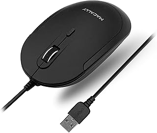 Macally Computer Mouse Wired, Silent USB Mice -…