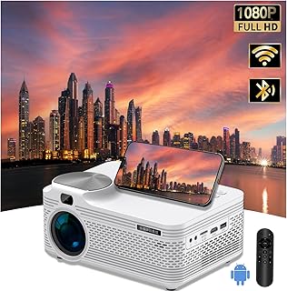 Compare FullHD 1080P 5G WiFi Bluetooth Mini Projector，Theater Video HIFI Speaker Portable Projector，for Home, Outdoor，Commercial，Compatible with HDMIUSBAVSmartphonePadTV Stick at KSA Price