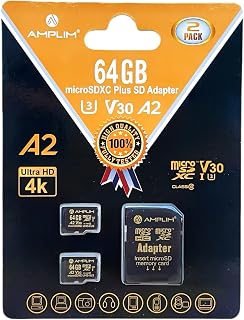 Micro SD Card 64GB | MicroSD Memory Plus Adapter…