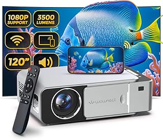 Wownect WiFi Projector 3500 Lumens Supported 1080P…