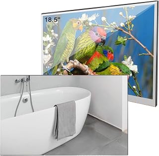 Compare 18.5 inch Smart Mirror TV for Bathroom,Waterproof TV ATSC Tunner Android 11.0 for HotelKitchen,Builtin Speakers,Wifi & Bluetooth,M1850BLS110,Model 2025 at KSA Price