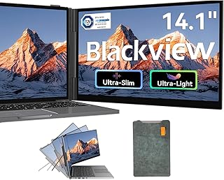 Compare Blackview Laptop Screen Extender, 1.3lbs Lightweight & 0.17" UltraThin, 14" FHD 1080P IPS Portable Laptop Monitor Extender, Travel Dual Monitor for 1317",Plug & Play for WindowsMacAndroidSwitch at KSA Price