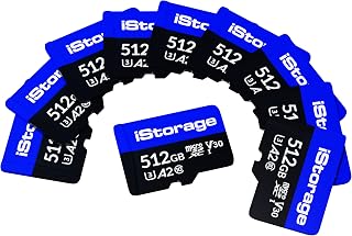 Compare 10 PACK iStorage microSD Card 512GB | Encrypt data stored on iStorage microSD Cards using datAshur SD USB flash drive | Compatible with datAshur SD drives only at KSA Price