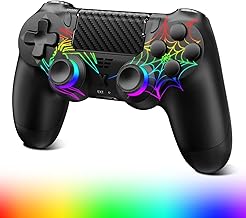 Compare Puiseno Wireless Controller for PS4, Dual Vibration Game JoystickMotion SensingTouchpadSpeaker3.5mm Audio Jack Headphone, Upgraded SixAxis Sensor, Compatible with PS4SlimPro ConsolePC，RGB at KSA Price
