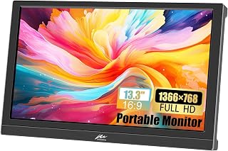 Compare Kenowa Portable Monitor 13.3 Inch HD 1366x768P LED Screen Small HDMI Monitor Builtin Speaker and Adjustable Stand HDMI VGA Port, External Monitor for Laptop PC Mac Xbox PS45 Switch at KSA Price