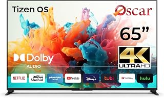 Compare Oscar 65 Inch 4K UHD Smart LED TV with Tizen OS | Frameless Design | HDR10 | Dolby Audio | Builtin WiFi & Bluetooth | 3 HDMI, 2 USB | Voice Remote | 2 Year Warranty  OSTO65UTZ at KSA Price