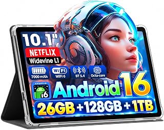Raemond Android 16 Tablet 10 Inch with Case,…