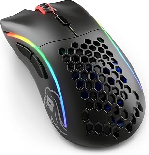 Compare Glorious Gaming Model D Minus Wireless Gaming Mouse  67g Superlight Honeycomb Design, RGB, Ergonomic, Lag Free 2.4Ghz Wireless, Up To 71 Hours Battery  Matte Black at KSA Price