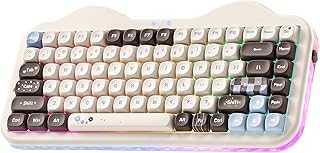 Compare YUNZII C75 Cute 75% Wireless Mechanical Keyboard Choco, Milk V2 Switch at KSA Price