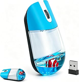 Wireless Mouse with Liquid Water Section & Floater…