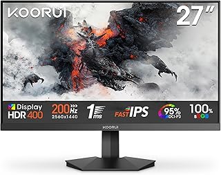 Koorui G2721P 27 inch Gaming Monitor, QHD 200Hz…