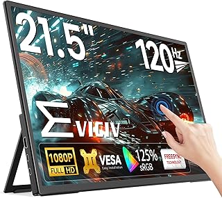 EVICIV 21.5" 120Hz Touchscreen Portable Monitor…
