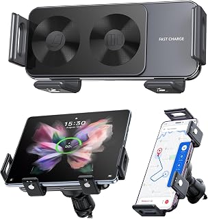 Wireless Car Charger Mount, Rotatable [Dual Coils]…