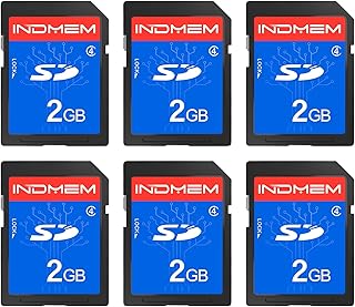 Compare INDMEM SD Card 2GB, 6 Packs Class 4 2GB Flash Memory Card MLC Standard Secure Digital Cards Camera Card at KSA Price