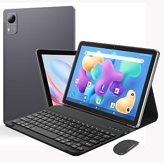 10.1-inch tablet with protective case, keyboard and…