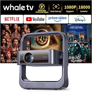 【Officially-Licensed APP】 Smart Mini Projector with…