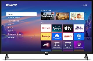 Compare Roku Smart TV 2025 – 32Inch Select Series, 720p HD TV – RokuTV with Voice Remote – Flat Screen LED Television with WiFi for Streaming Live Local News, Sports, Family Entertainment at KSA Price