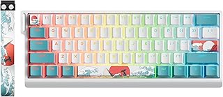 Compare HITIME x XVX 60% Percent Keyboard with Strap, H61 Wired Aluminum Gaming Keyboard, Hot Swappable, Kanagawa Anime PBT Keycaps, RGB Backlit, Cherry Profile, Sound Absorbing Pads, Creamy Linear Switch at KSA Price