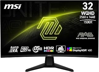 Compare Ecran PC Gaming MSI MAG 32CQ6F 32" Curve 180 Hz WQHD at KSA Price