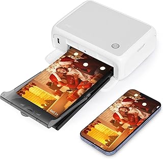Compare HPRT CP4000L Portable Full Color Photo Printer Mini Househeld Thermal Sublimation Printer 4x6 Inch 300dpi AR Printing WiFi Connection Automatic Lamination with 1pc Color Ink Cartridge & 54 Sheets at KSA Price