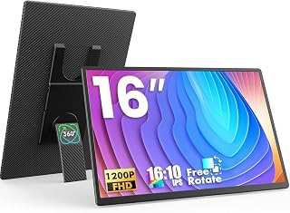 FLYTOCCA Portable Monitor, 16 Inch 1200P FHD, Horizontal…