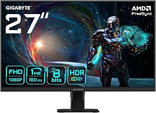 Compare Gigabyte GS27FA 27" FHD Gaming Monitor  1920 x 1080, 180Hz, 1ms, 300 cdm², FreeSync, HDR Ready, HDMI 2.0 at KSA Price