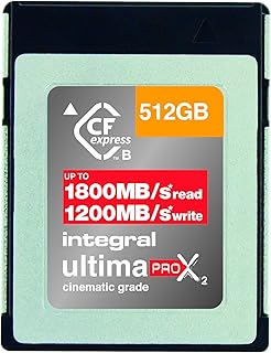 Compare Integral 512GB CFexpress Memory Card Type B 2.0, 8K RAW & 4K 120 FPS 1800MBs Read, 1200MBs Write Speed, 900MBs Sustained Write Designed for the Cinematographer and Professional Photographer at KSA Price