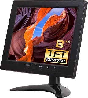 Compare 8" TFT LCD 1024x768 HDMI Monitor with VGAAVHDMIBNCUSB Input for OfficeStoreHouse Security Camera Raspberry Pi PC DVD DVR Builtin Speaker Remote Control at KSA Price