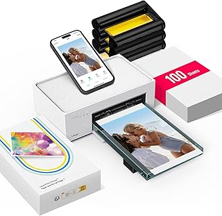 Compare Liene DHP513 4 x 6 Photo Printer, Portable Mobile Printer Kit for Smartphones, Color, Zink Technology, Print Only at KSA Price