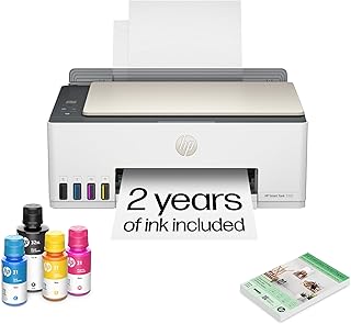 Compare HP Smart Tank 5103 Wireless AllinOne Ink Tank Printer with 2 Years of Ink and 100sheets of Photo Paper Included, Print, scan, Copy, BestforHome, Refillable Ink Tank5D1B2A at KSA Price