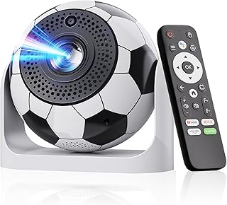 Compare Mini Projector with WiFi and Bluetooth Auto Focus & Vertical Keystone Smart Portable Projector Android 13 with Built in Apps 1080P HD 4K Support w HDMIUSB Supported Home Movie Projector Football at KSA Price